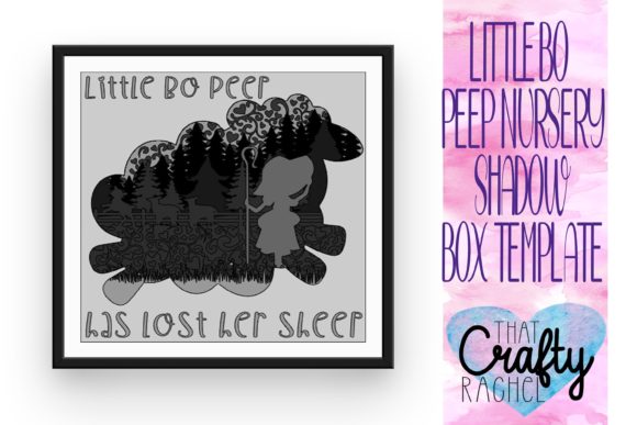 Download Little Bo Peep Nursery Rhyme Shadow Box - Nursery rhyme Collection