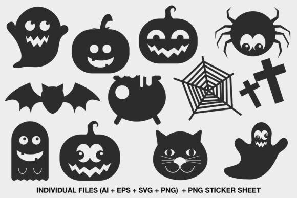 Download Halloween Silhouette Svg Clipart Set - Premium Bundle