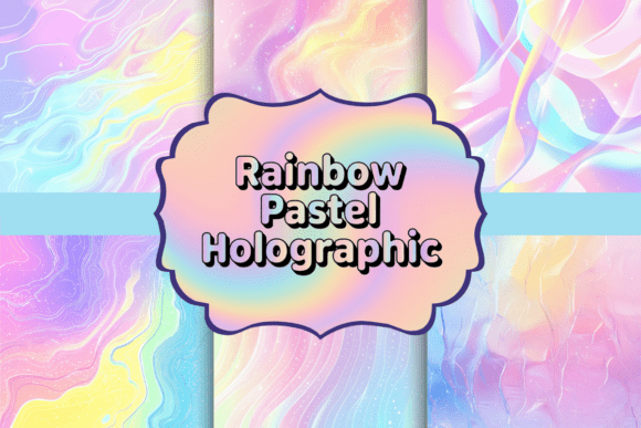 Download Rainbow Pastel Holographic Junk Journal - Rainbow pastel Collection