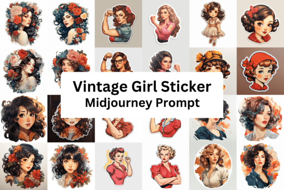 Download Ai Prompt for Vintage Girl Sticker - Premium Resources