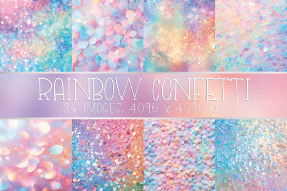 Download Rainbow Pastel Confetti Backgrounds - Rainbow pastel Collection