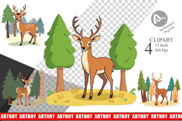 Download Forest Deer Clipart - Forest deer clipart Collection
