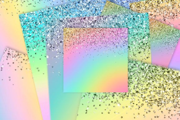 Download Rainbow Pastel Glitter Boarder Gradients - Rainbow pastel Collection